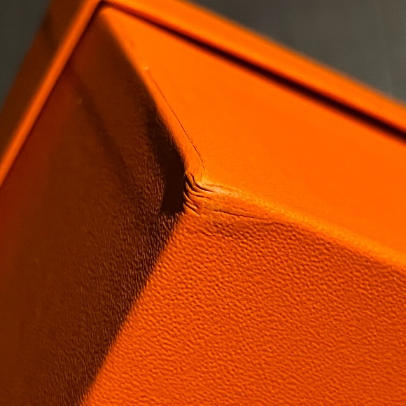Hermes medium empty box case decoration storage orange tissue + book - Picture 12 of 12